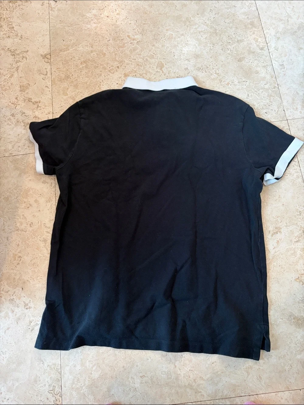 Polo by Ralph Lauren Black Polo with White Contrast Collar